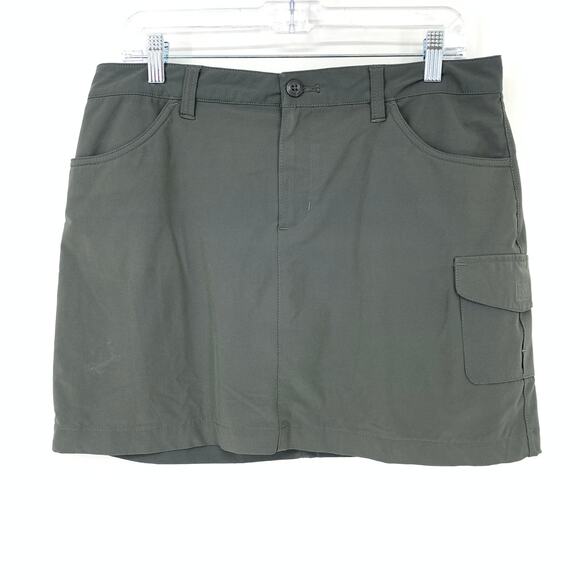 Eddie Bauer Skort Women's Size 10 Cargo Mini Gray Pockets - Picture 1 of 8